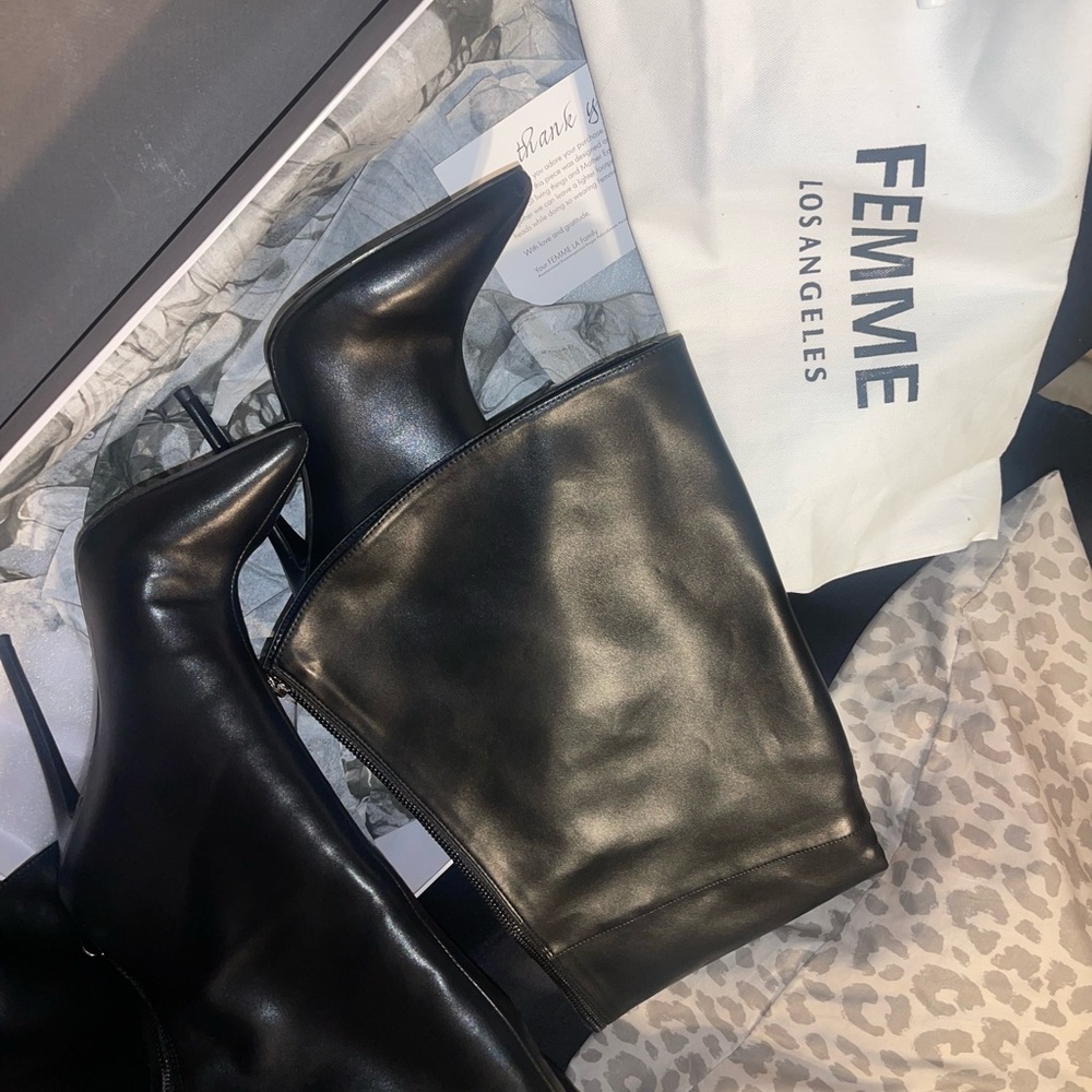 Femme Los Angeles Thigh High Boots (Heels)